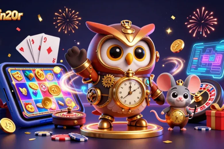 Experience thrilling games at sunwin20r with vibrant casino elements, cartoon characters, and magical effects.