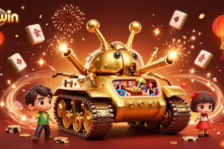 Experience thrilling gameplay at Sunwin with a golden beetle tank mini-casino full of action and excitement.